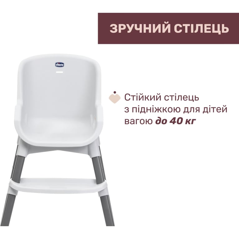Стілець для годування Chicco Polly Zest, білий (87170.77) - фото 3