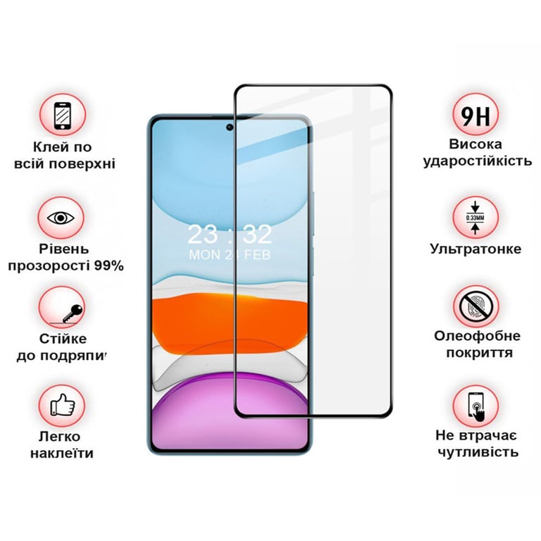 Скло захисне BeCover Xiaomi Redmi Note 14 4G Black (713099) - фото 3