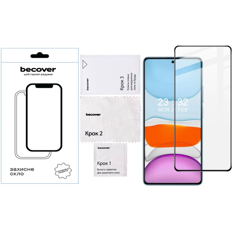 Скло захисне BeCover Xiaomi Redmi Note 14 4G Black (713099) - фото 4