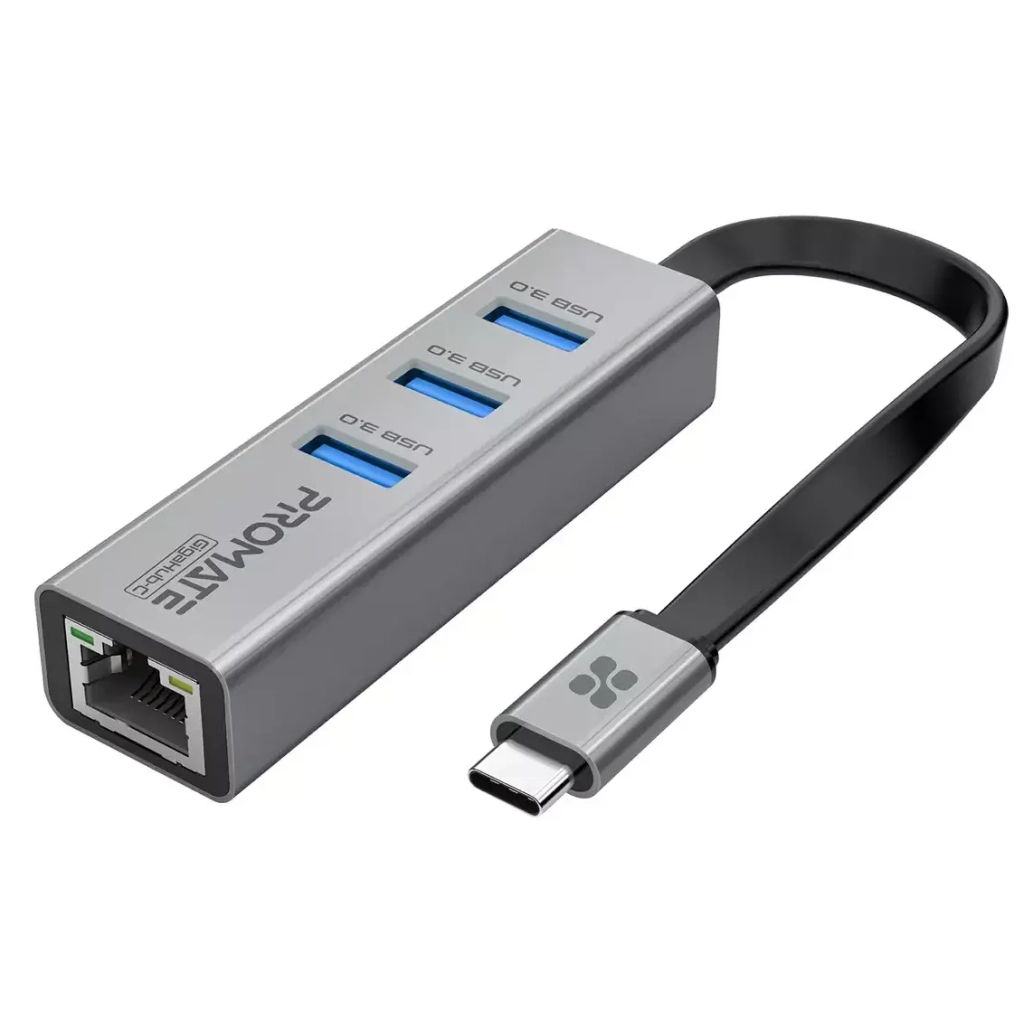 Концентратор Promate USB Hub 4 ports gigahub-c.grey (gigahub-c.grey) Концентратор Promate USB Hub 4 ports gigahub-c.grey (gigahub-c.grey)