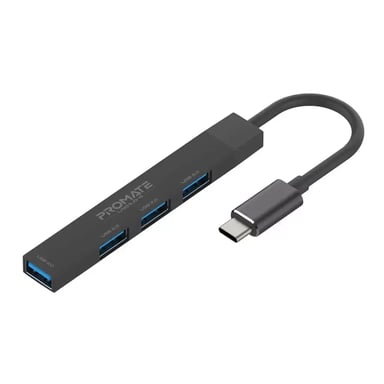 Концентратор Promate USB Hub 4 ports litehub-4.black (litehub-4.black) - фото 1