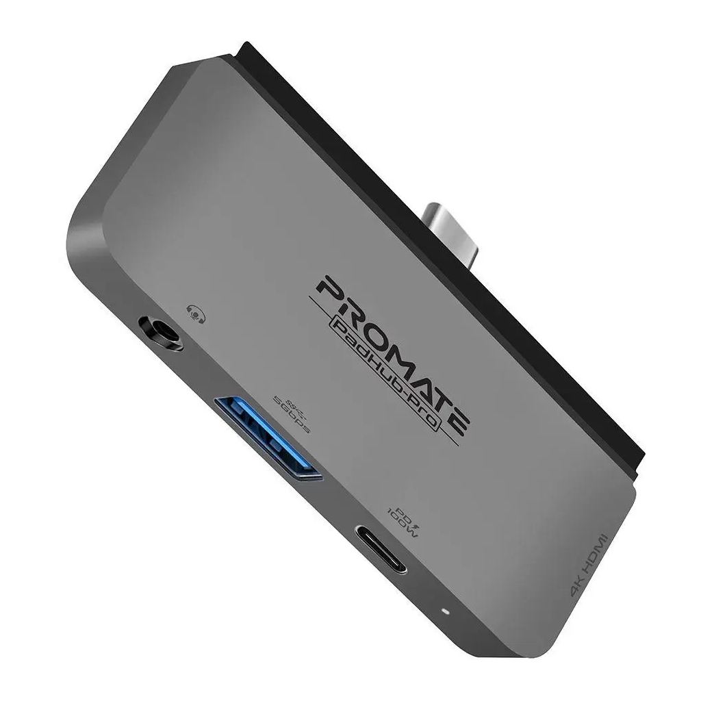 Концентратор Promate USB Hub 4 ports padhub-pro.grey (padhub-pro.grey) - фото 1 Концентратор Promate USB Hub 4 ports padhub-pro.grey (padhub-pro.grey) - фото 1