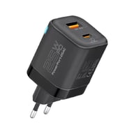 Зарядний пристрій Promate USB-C + USB-A (powerport-25ac.black) - фото 1
