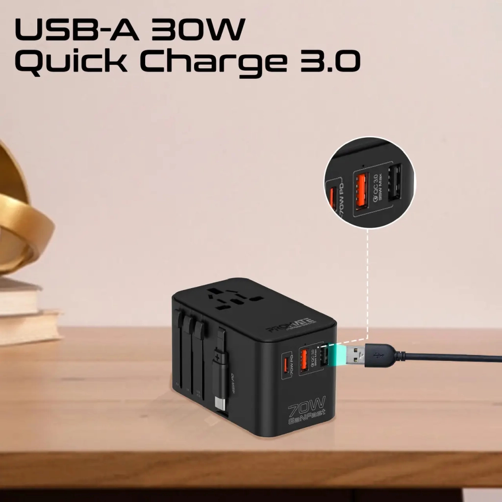 Зарядний пристрій Promate tripmate-gan70r - фото 9 Зарядний пристрій Promate tripmate-gan70r - фото 9