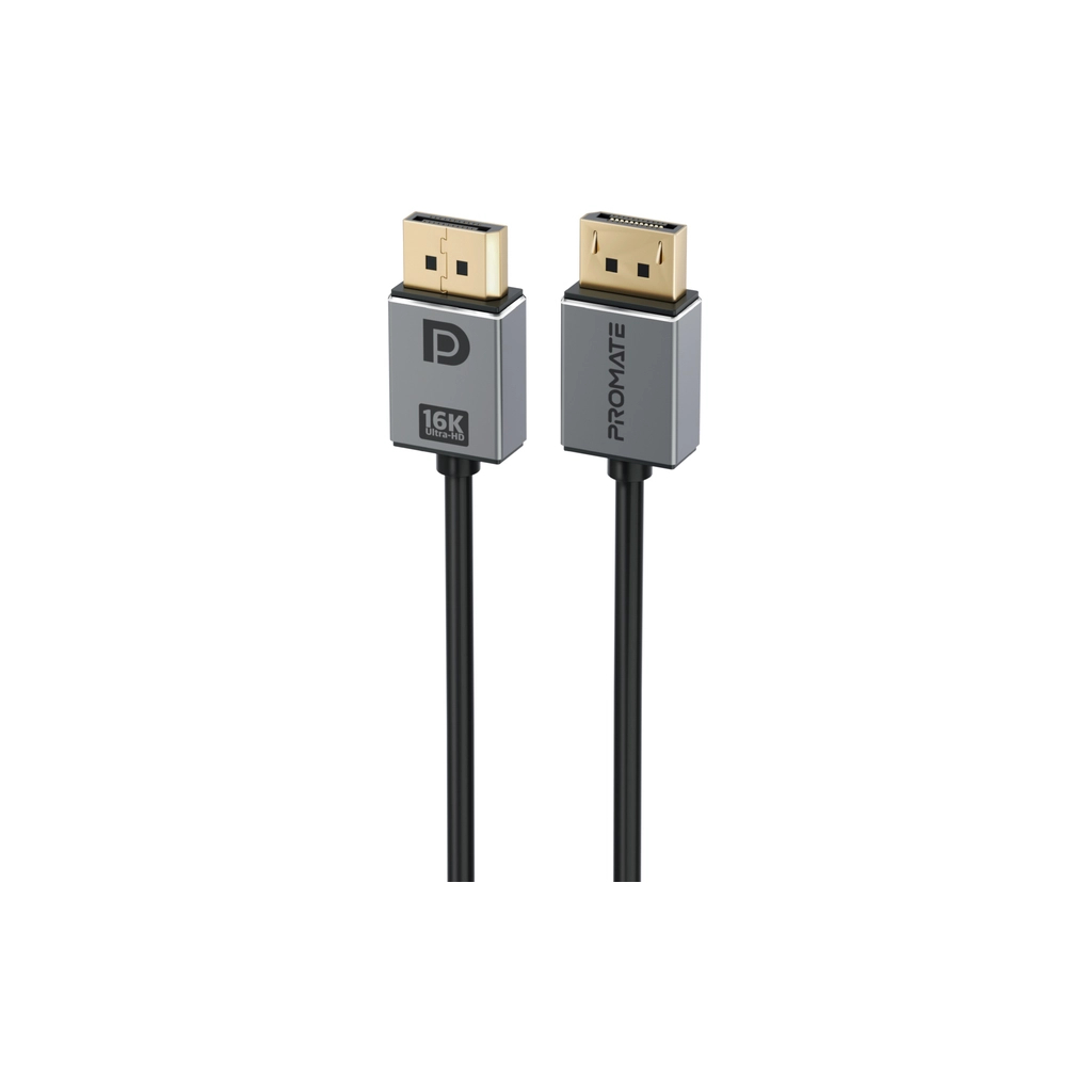 Кабель мультимедійний DisplayPort M to DisplayPort M V2.0 Promate (dplink-16k.black) - фото 1