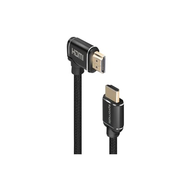 Кабель мультимедійний HDMI M to HDMI M V2.0 5.0m 90° corner Promate (prolink4k1-500.black) - фото 1