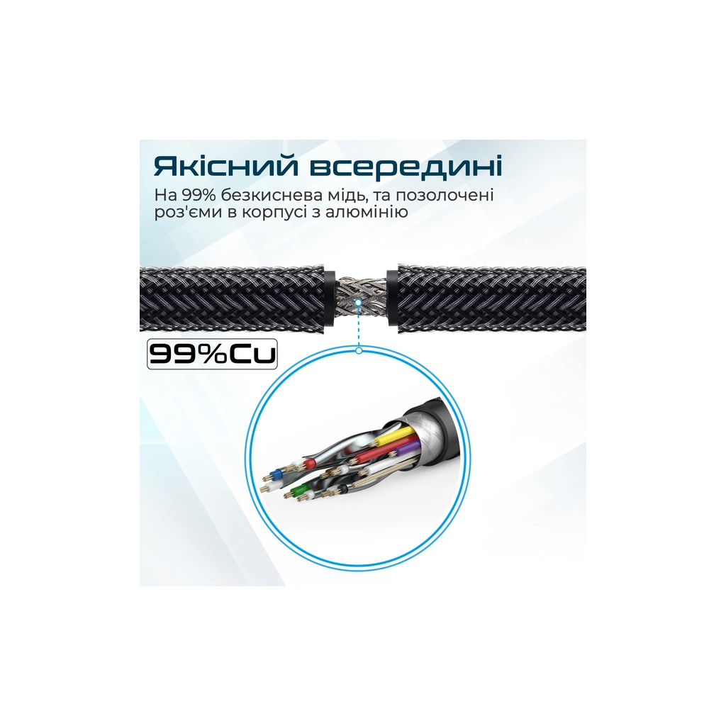 Кабель мультимедійний HDMI M to HDMI M V2.0 5.0m 90° corner Promate (prolink4k1-500.black) - фото 3 Кабель мультимедійний HDMI M to HDMI M V2.0 5.0m 90° corner Promate (prolink4k1-500.black) - фото 3
