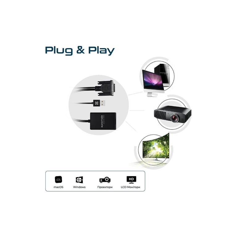 Кабель мультимедійний HDMI M to HDMI M V2.0 5.0m 90° corner Promate (prolink4k1-500.black) - фото 5