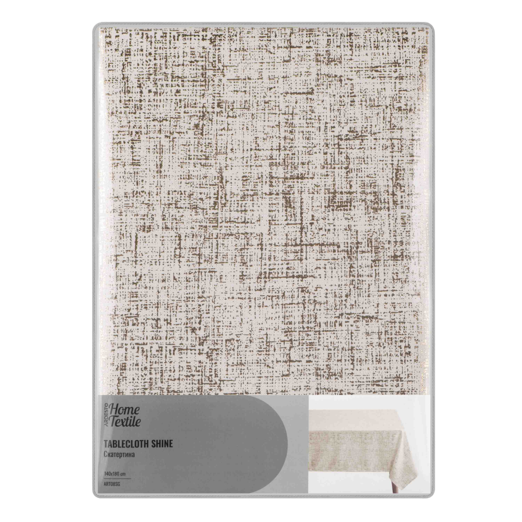 Скатертина Ardesto Shine 100% поліестер, золотавий 120х140 см (ART07SG) - фото 1