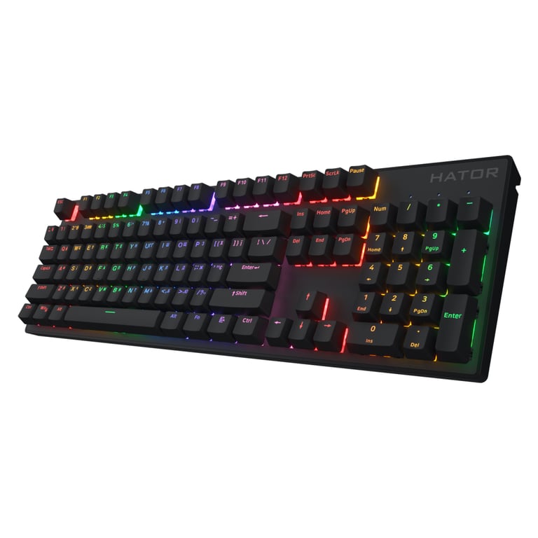 Клавіатура Hator Icefall Mecha Rainbow USB Black (HTK104UA) - фото 2