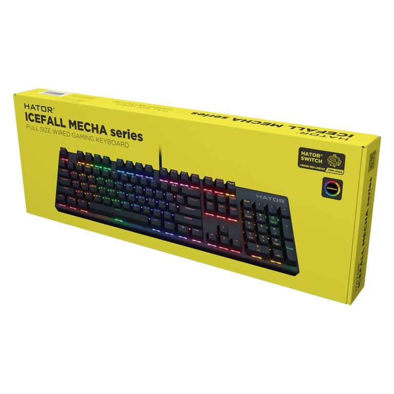 Клавіатура Hator Icefall Mecha Rainbow USB Black (HTK104UA) - фото 6