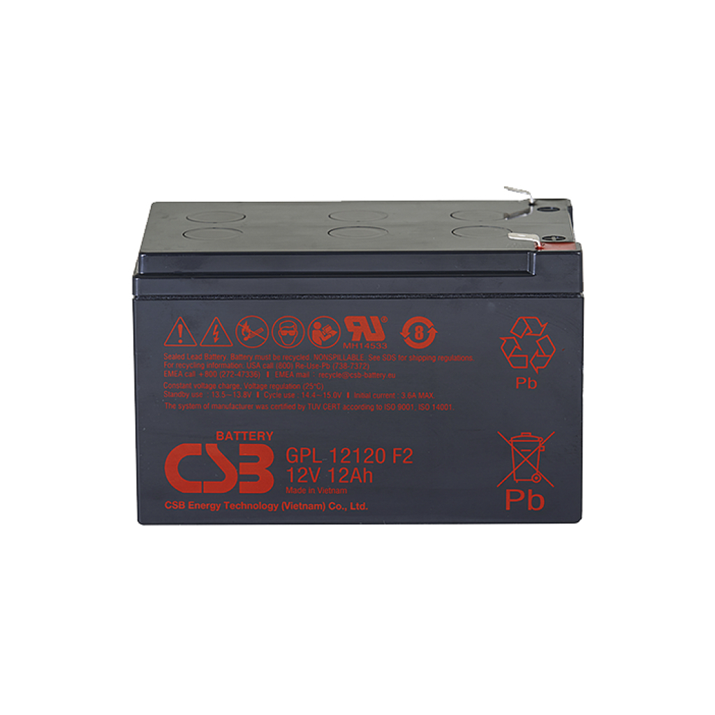 Батарея до ДБЖ CSB 12В 12 Аг (GPL12120 F2) - фото 1