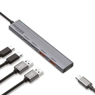 Концентратор Promate USB Hub 4 ports litehub-pro (litehub-pro) - фото 1