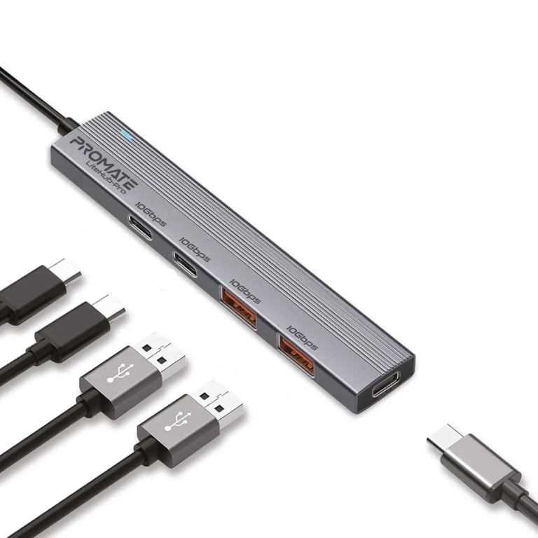 Концентратор Promate USB Hub 4 ports litehub-pro (litehub-pro) - фото 1