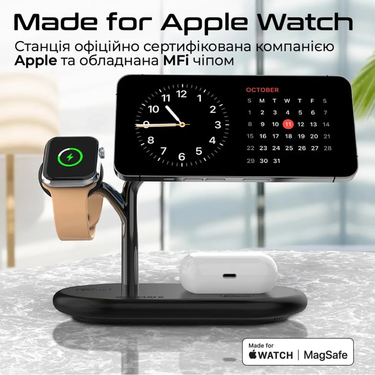 Зарядний пристрій Promate wireless (synergy-pro.black) - фото 4