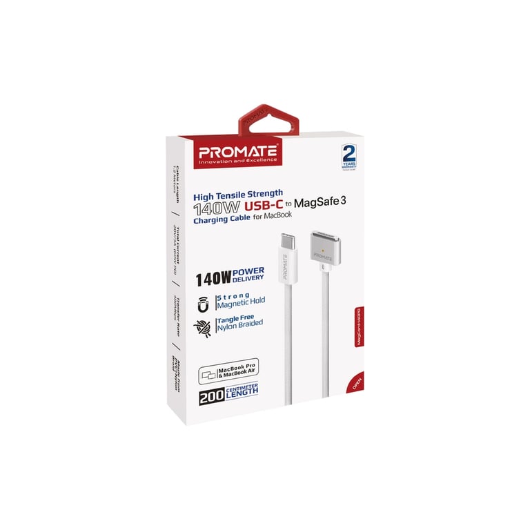 Дата кабель USB-C to MagSafe 3 white Promate (magcord-140pd.white) - фото 2