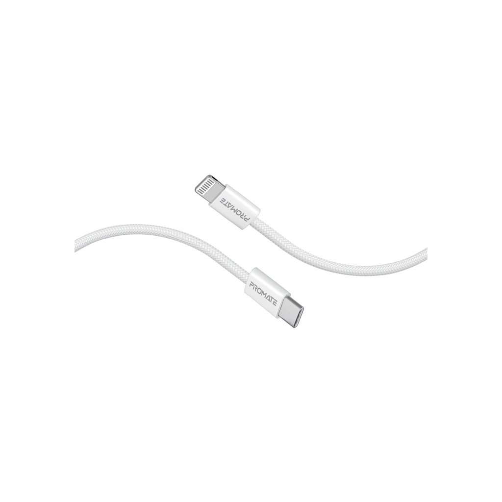 Дата кабель USB-C to Lightning 1.2m Promate (ecoline-ci120.white) - фото 1