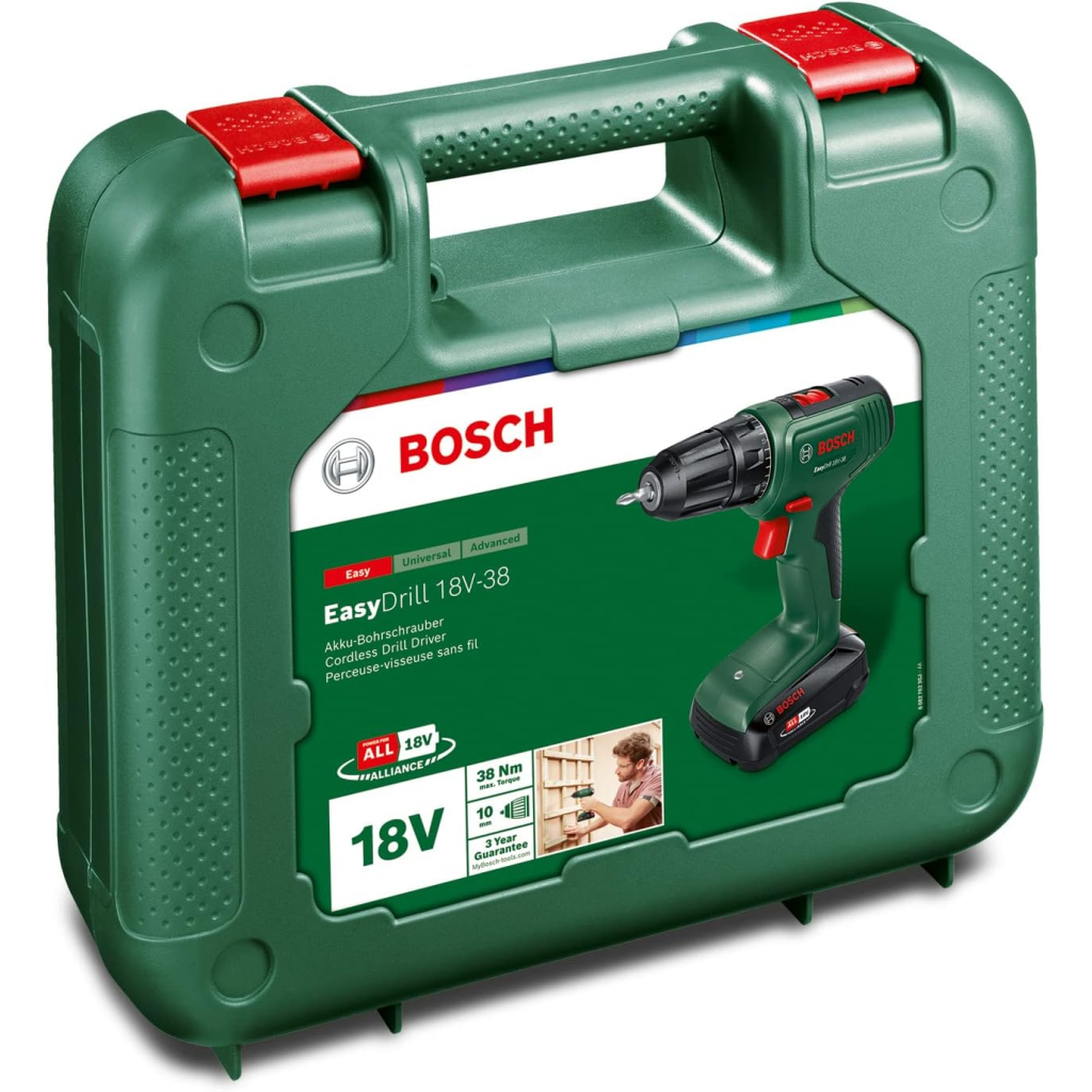 Шуруповерт Bosch EasyImpact 18V-38, 18V, 2Ah, 20-38Нм, 0-430-0-1630об/хв, кейс (0.603.9D8.003) - фото 3 Шуруповерт Bosch EasyImpact 18V-38, 18V, 2Ah, 20-38Нм, 0-430-0-1630об/хв, кейс (0.603.9D8.003) - фото 3