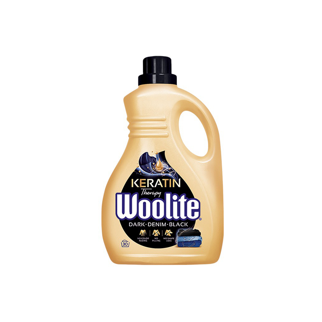 Гель для прання Woolite Для чорних, темних та джинсових тканин З кератином 1.8 л (5900627090451) - фото 1