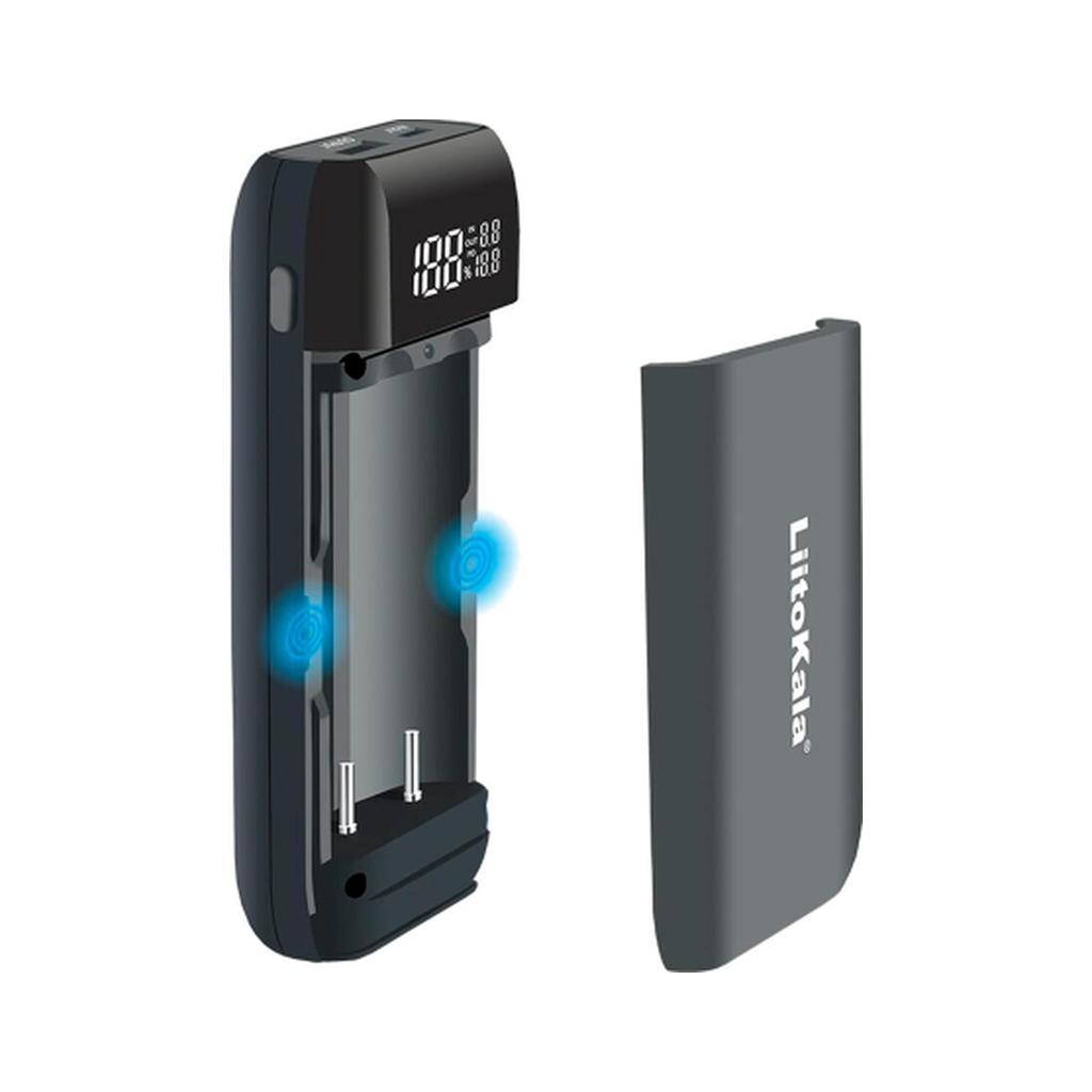 Зарядний пристрій для акумуляторів Liitokala 2 Slots, w func. Powerbank/PD/QC, USB/Type-C, LED disp, 18650/21700 (Lii-MP2) - фото 2 Зарядний пристрій для акумуляторів Liitokala 2 Slots, w func. Powerbank/PD/QC, USB/Type-C, LED disp, 18650/21700 (Lii-MP2) - фото 2