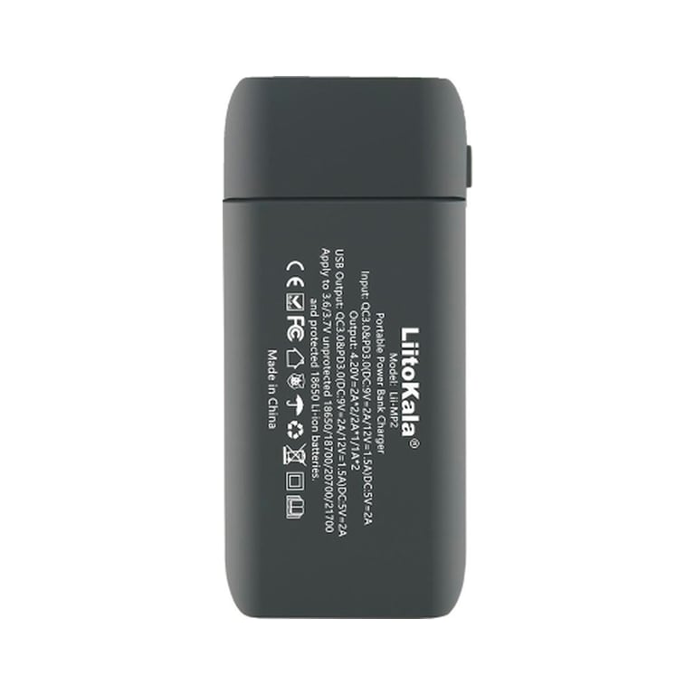 Зарядний пристрій для акумуляторів Liitokala 2 Slots, w func. Powerbank/PD/QC, USB/Type-C, LED disp, 18650/21700 (Lii-MP2) - фото 3