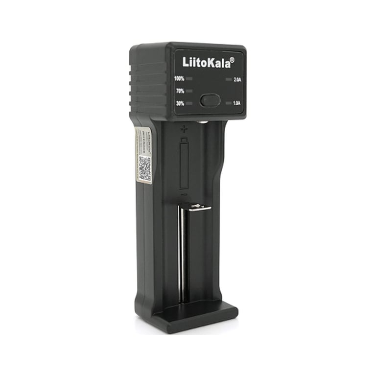 Зарядний пристрій для акумуляторів Liitokala 1 Slot, LED disp, USB, Li-ion/3.7V/3.8V, Li-Fe/3.2V, Ni-MH/1.2V (Lii-100C) - фото 1