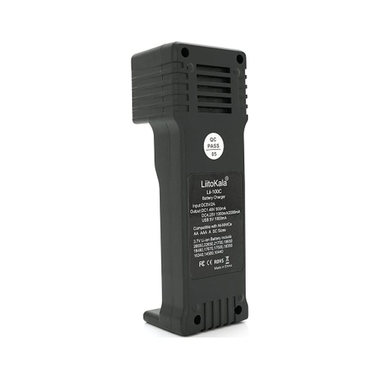 Зарядний пристрій для акумуляторів Liitokala 1 Slot, LED disp, USB, Li-ion/3.7V/3.8V, Li-Fe/3.2V, Ni-MH/1.2V (Lii-100C) - фото 2