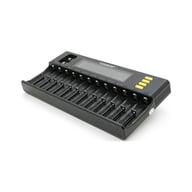 Зарядний пристрій для акумуляторів Liitokala 12 Slots+2, Ni-Mh/Li-ion/LiFePo4/Крона, LED+LCD (Lii-S12) - фото 1