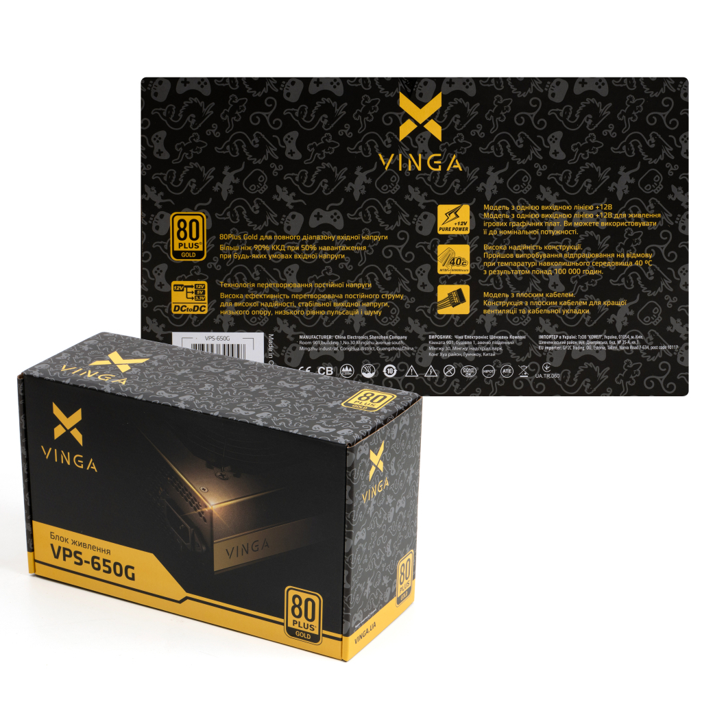 Блок живлення Vinga 650W (VPS-650G) - фото 12 Блок живлення Vinga 650W (VPS-650G) - фото 12