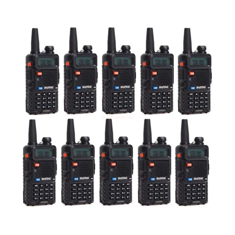 Портативна рація Baofeng UV-5R Black Ten Pack комплект 10 шт (2200000758972) - фото 1