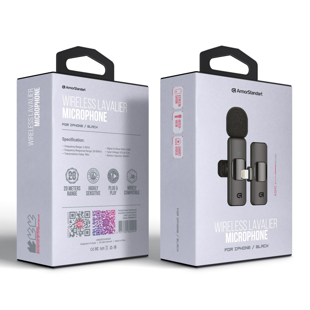 Мікрофон Armorstandart ASM1 для iPhone Black (ARM80099) - фото 2 Мікрофон Armorstandart ASM1 для iPhone Black (ARM80099) - фото 2