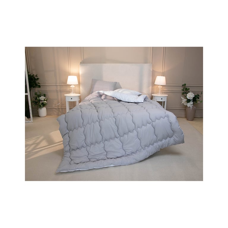 Ковдра Руно зимова силіконова 140 х 205 (321.52_Grey White) - фото 3