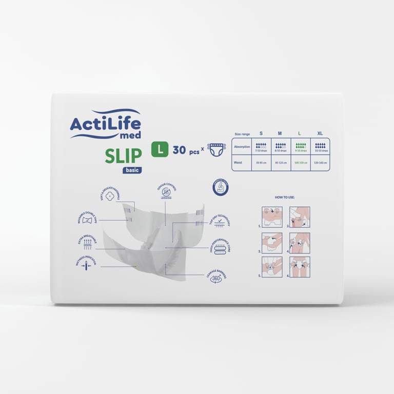Підгузки для дорослих ActiLife Med Basic L, 30 шт (4820174981662) - фото 2