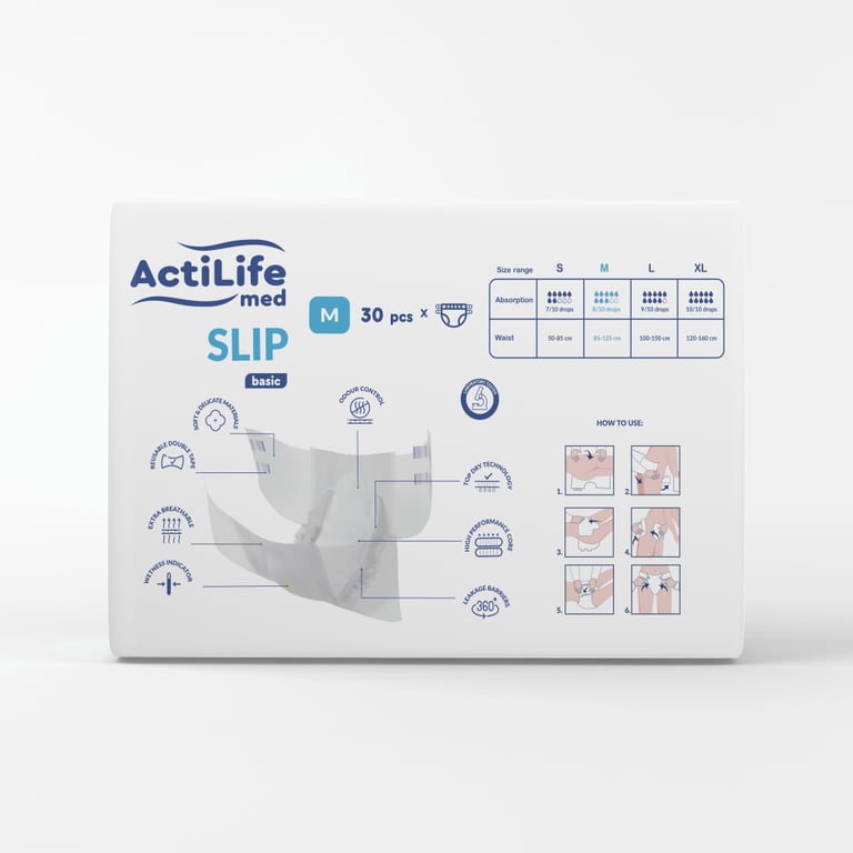 Підгузки для дорослих ActiLife Med Basic M, 30 шт (4820174981679) - фото 2