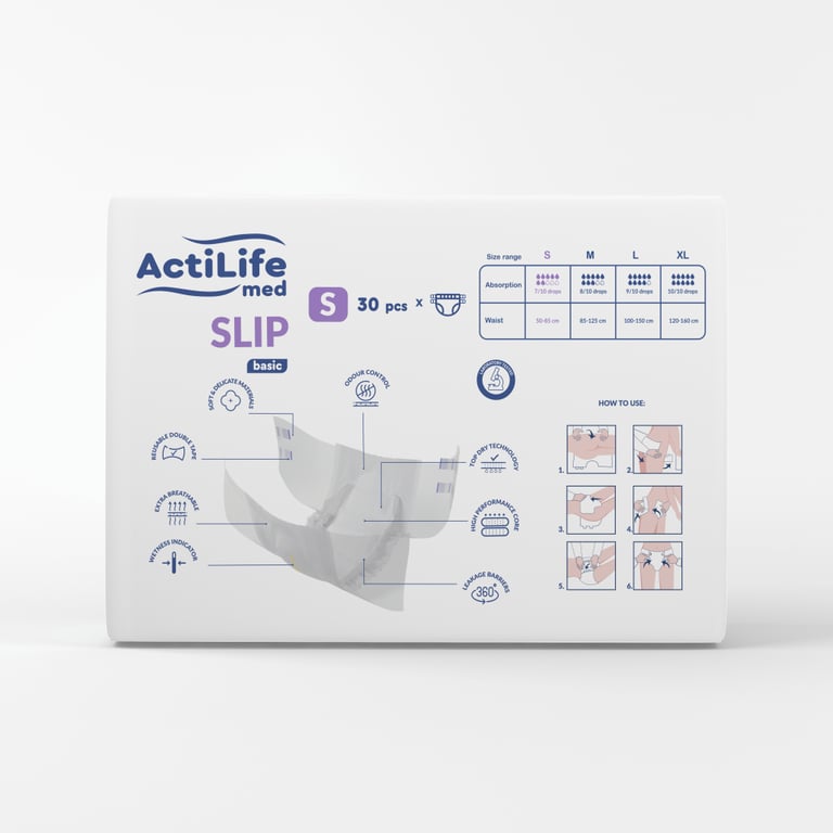 Підгузки для дорослих ActiLife Med Basic S, 30 шт (4820174981723) - фото 2