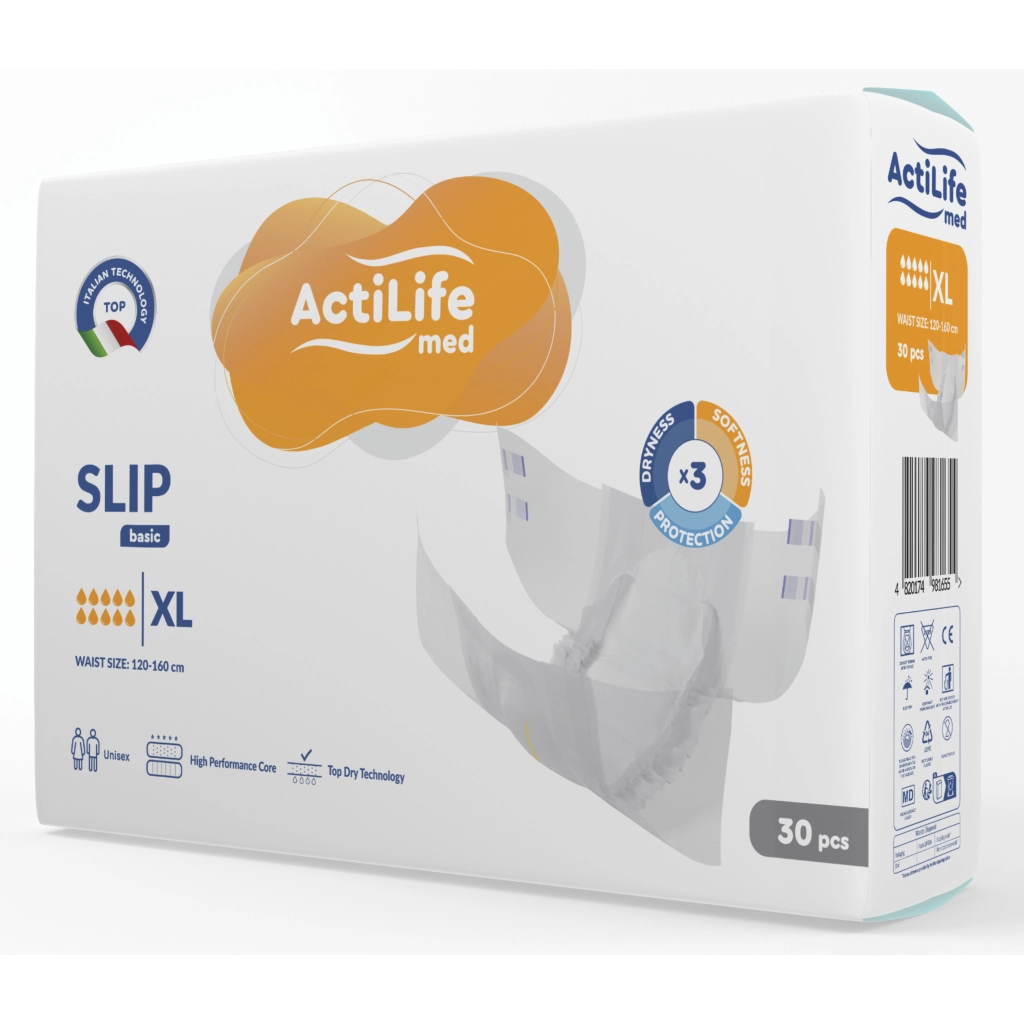 Підгузки для дорослих ActiLife Med Basic XL, 30 шт (4820174981655) Підгузки для дорослих ActiLife Med Basic XL, 30 шт (4820174981655)