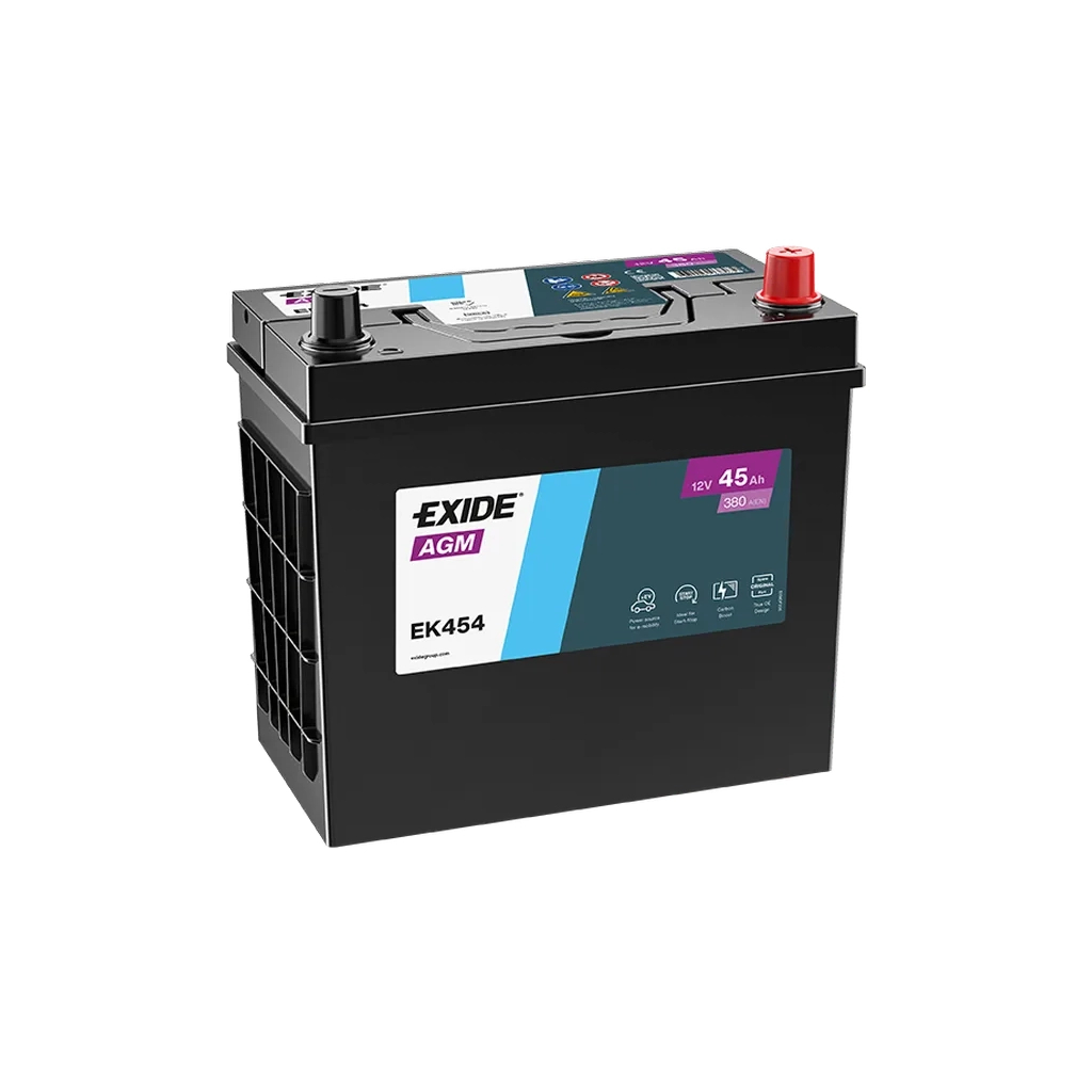 Акумулятор автомобільний EXIDE START-STOP AGM 45Ah ASIA Ев (-/+) (380EN) (EK454) - фото 1 Акумулятор автомобільний EXIDE START-STOP AGM 45Ah ASIA Ев (-/+) (380EN) (EK454) - фото 1