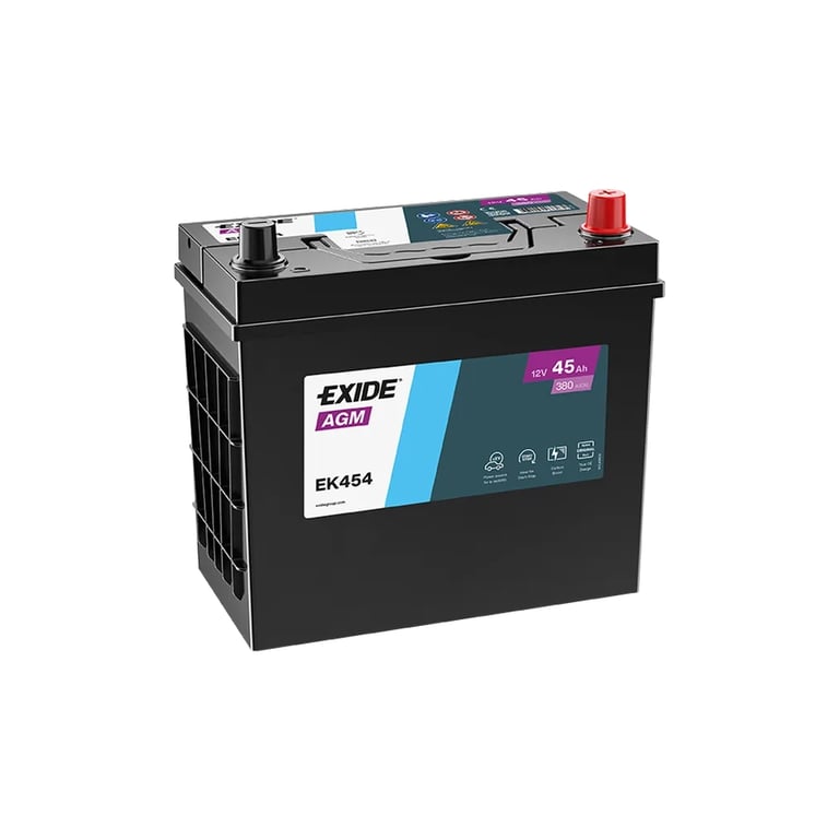 Акумулятор автомобільний EXIDE START-STOP AGM 45Ah ASIA Ев (-/+) (380EN) (EK454) - фото 1
