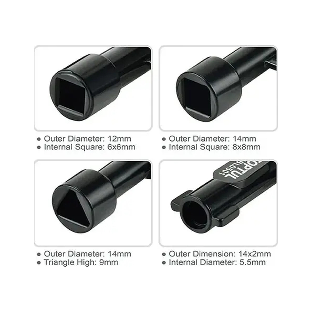 Ключ Toptul від технічних шаф багатофункціональний, 72мм (AEBL0501) - фото 3 Ключ Toptul від технічних шаф багатофункціональний, 72мм (AEBL0501) - фото 3