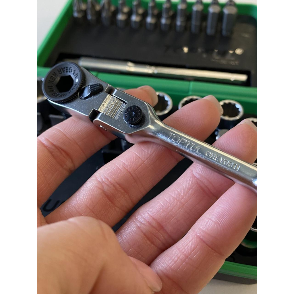 Набір інструментів Toptul і головок із тріскачкою 1/4" 41шт. (12-гр.) (GADW4502) - фото 5 Набір інструментів Toptul і головок із тріскачкою 1/4" 41шт. (12-гр.) (GADW4502) - фото 5