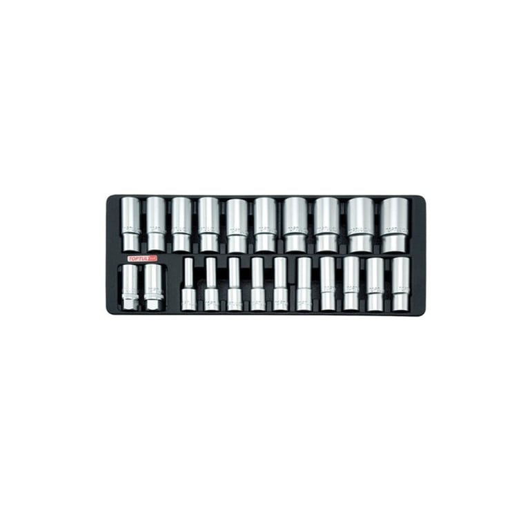 Набір головок Toptul довгих 1/2″ 8-32мм 22шт. (у ложементі) (GAAT2202)