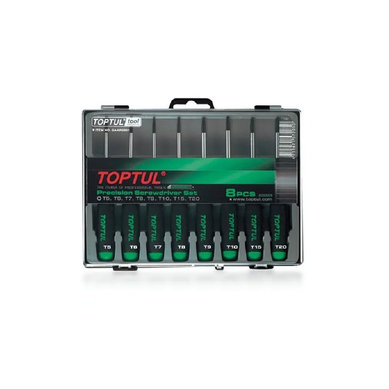 Набір викруток Toptul для точних робіт (T5-T20) 8шт. (GAAW0801)