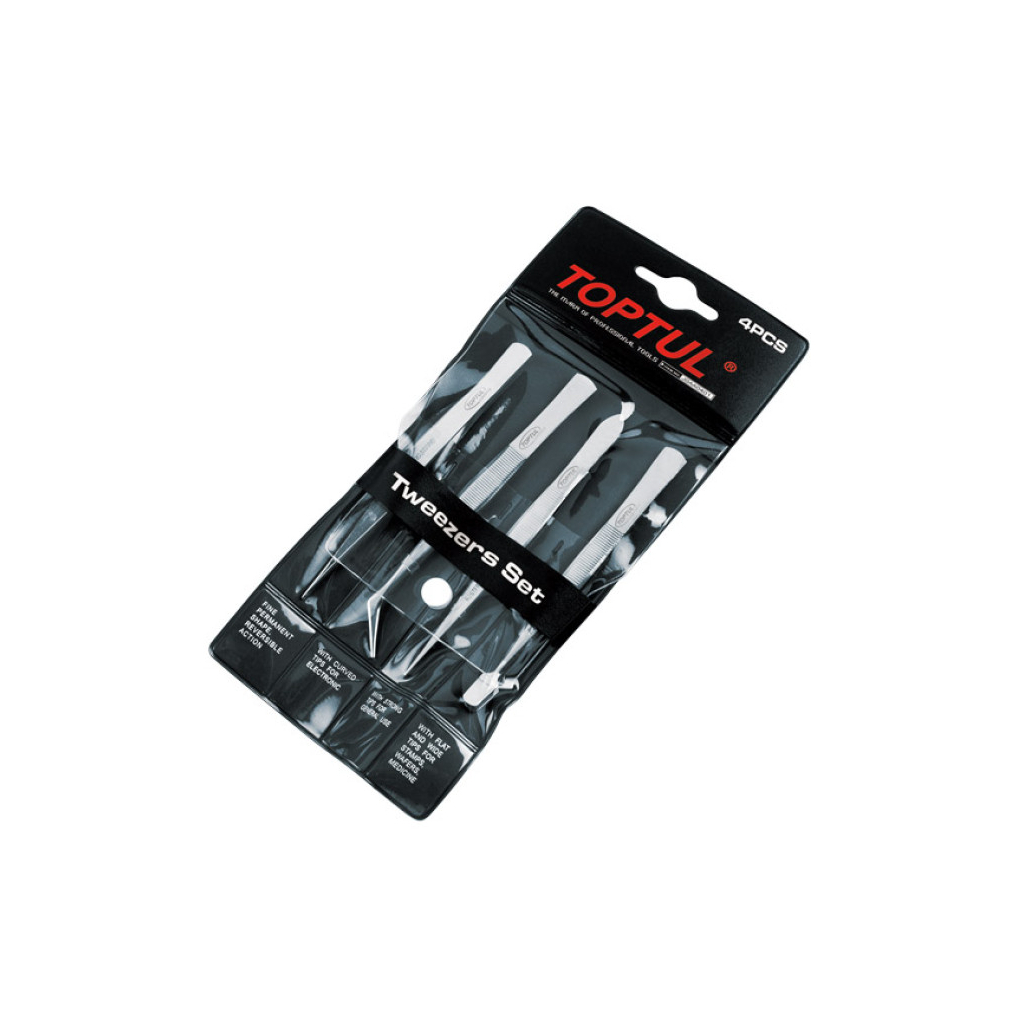 Пінцет Toptul 4шт. (JGAA0401) - фото 2 Пінцет Toptul 4шт. (JGAA0401) - фото 2