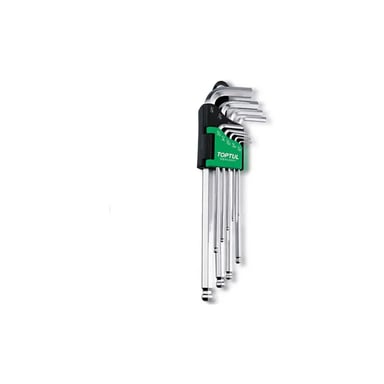 Ключ Toptul шестигранний дюймовий з кулею 1/16"-3/8" 9шт. (GBAL0901) - фото 1