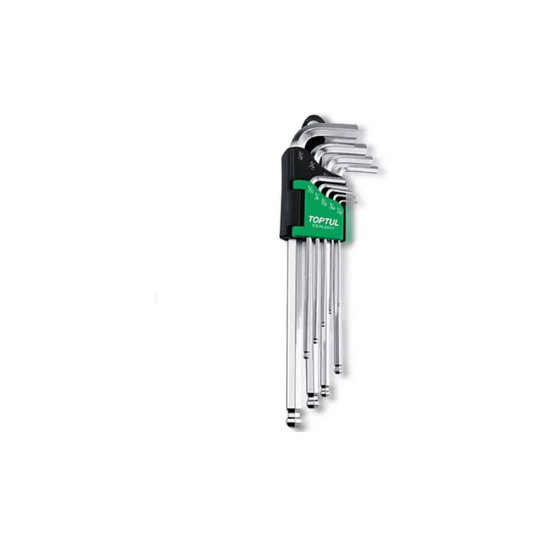 Ключ Toptul шестигранний дюймовий з кулею 1/16″-3/8″ 9шт. (GBAL0901)