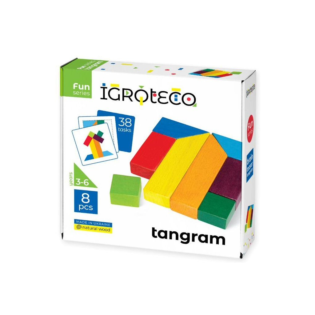 Розвиваюча іграшка Ігротеко Танграм 8 ел. + картки із завданнями (900446) - фото 1 Розвиваюча іграшка Ігротеко Танграм 8 ел. + картки із завданнями (900446) - фото 1