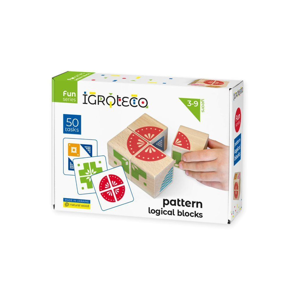 Розвиваюча іграшка Ігротеко Логічні кубики Склади візерунок (900477) - фото 1 Розвиваюча іграшка Ігротеко Логічні кубики Склади візерунок (900477) - фото 1