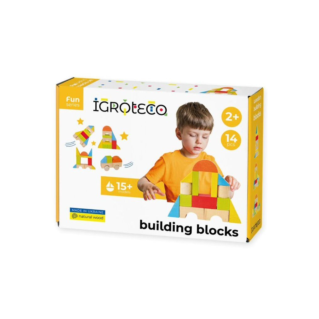 Кубики Ігротеко Будівельні блоки 14 елементів (900453) - фото 1 Кубики Ігротеко Будівельні блоки 14 елементів (900453) - фото 1