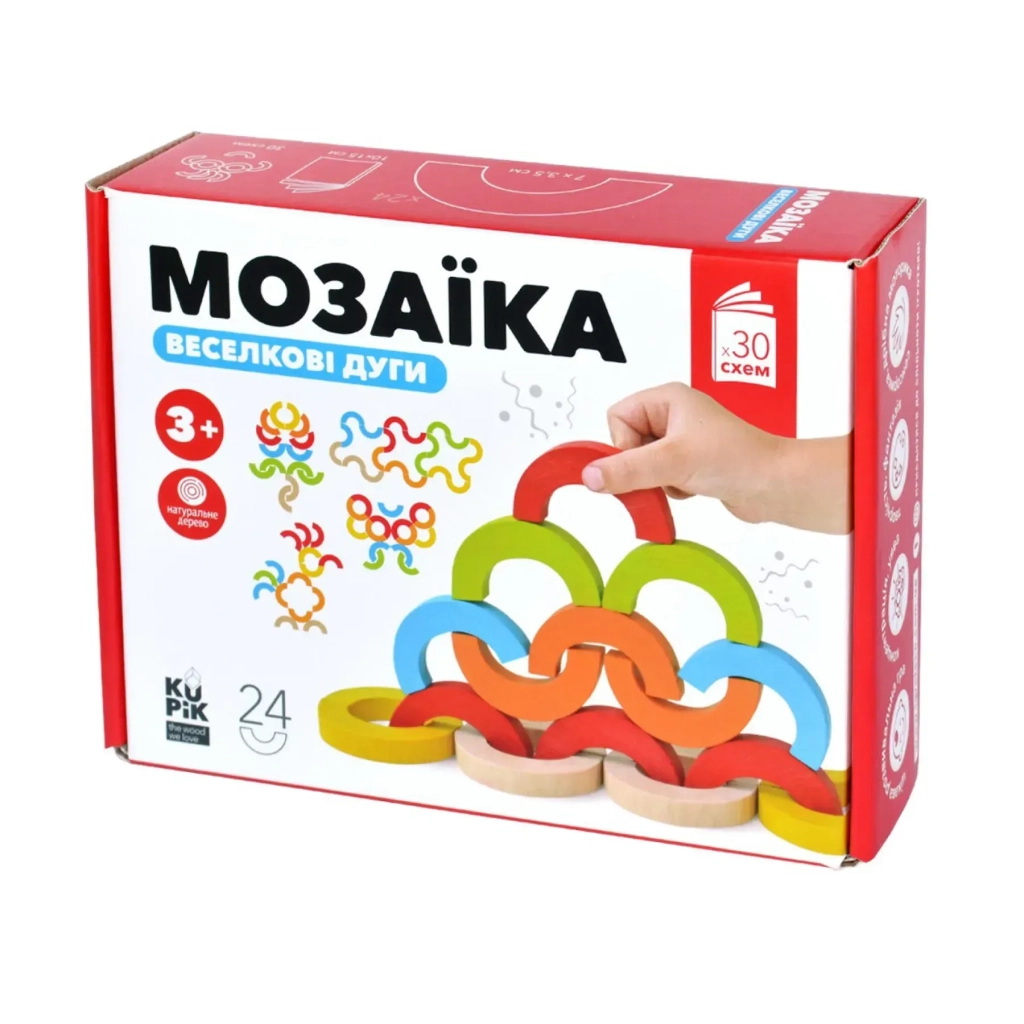 Розвиваюча іграшка Ігротеко Мозаїка ВЕСЕЛКОВІ ДУГИ 24 елементів (900507) - фото 1 Розвиваюча іграшка Ігротеко Мозаїка ВЕСЕЛКОВІ ДУГИ 24 елементів (900507) - фото 1
