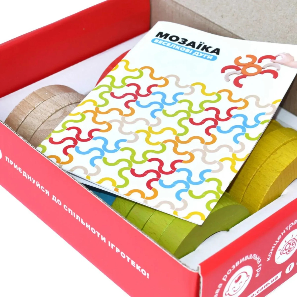 Розвиваюча іграшка Ігротеко Мозаїка ВЕСЕЛКОВІ ДУГИ 24 елементів (900507) - фото 3 Розвиваюча іграшка Ігротеко Мозаїка ВЕСЕЛКОВІ ДУГИ 24 елементів (900507) - фото 3